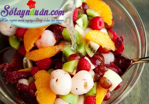 Đồ ăn vặt, Cách làm thạch hạnh nhân trộn hoa quả ngon mê mẩn 4