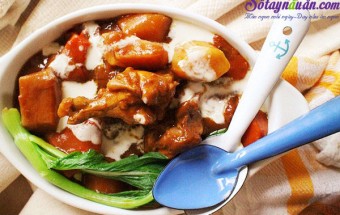 Món Kho, Cách làm gà cà ri với kem lạ miệng mà tuyệt ngon kết quả
