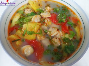 Cách nấu canh, canh ngao nấu dứa 5