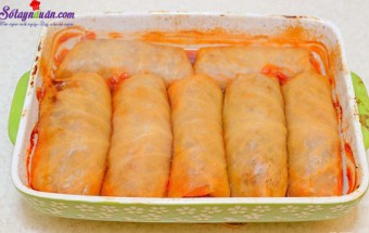 Nấu ăn món ngon mỗi ngày với Bột ớt, cách làm báp cải cuộn thịt nướng 13