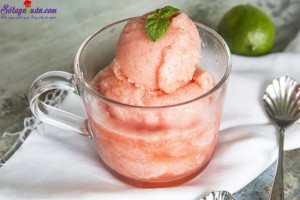 Món ngon mỗi ngày, cách làm kem bưởi đào bạc hà 7