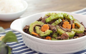 Nấu ăn món ngon mỗi ngày với Đậu đen lên men, thịt bò xào mướp đắng 9