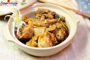 Món ngon mỗi ngày, cách làm gà nấu kim chi 5