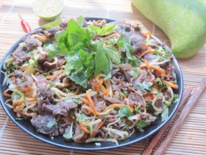 Món nộm gỏi, cách làm gỏi bắp bò xoài xanh