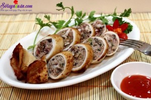 Món ngon cuối tuần, Cách làm mực nhồi thịt chiên 4