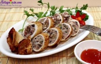 Nấu ăn món ngon mỗi ngày với Mộc nhĩ, Cách làm mực nhồi thịt chiên 4