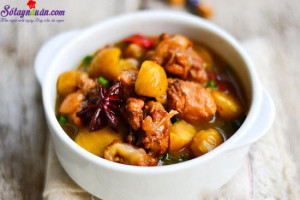 Món ngon cuối tuần, Cách làm món gà hầm hạt dẻ - Gà om hạt dẻ lạ mà ngon