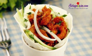 Món nhậu, cách làm burrito gà