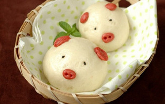 Nấu ăn món ngon mỗi ngày với Nước ấm, cách làm bánh bao con heo nhân thịt 5