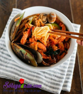 dạy nấu ăn ngon, cách nấu mì cay hàn quốc