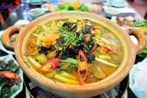 Món ngon cuối tuần, Cách nấu ốc om chuối đậu thịt ba chỉ - món ngon miền Bắc
