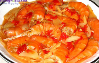 Nấu ăn món ngon mỗi ngày với Đường cát trắng, cách làm tôm chua ngọt 3