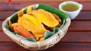 Đồ ăn vặt, cách làm mứt xoài 4