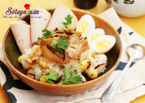 Món hấp, Hướng dẫn nấu xôi gà hạt sen cho bữa sáng dinh dưỡng 7