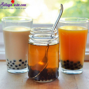 Đồ uống, cách làm trà sữa trà xanh 8