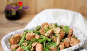 Món nhậu, Cá hồi xào đậu nấm ngon mê mẩn đưa cơm