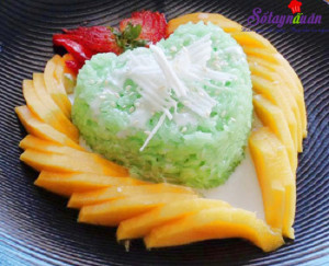 Khai vị tráng miệng, cách làm xôi xoài 1