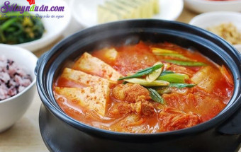 Nấu ăn món ngon mỗi ngày với Bột ớt, cách làm canh kim chi thịt heo 8