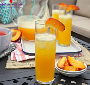 Món ngon mỗi ngày, cách làm sinh tố đào chanh 4
