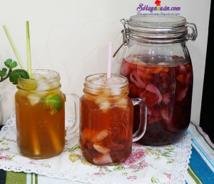 Món ngon dễ làm, cách làm trà mận vải 1