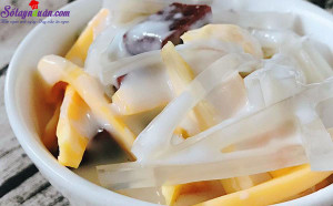 Món chè, cách làm chè thái sầu riêng 6