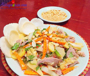 Món ngon dễ làm, cách làm gỏi lưỡi heo măng chua 6