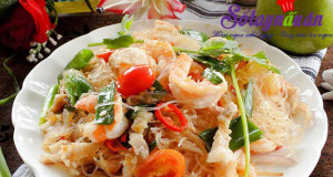 Món nhậu, Cách làm miến xào tôm tuyệt ngon không thể bỏ qua