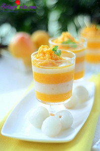 Làm thạch, cách làm thạch hoa quả 3 tầng 1
