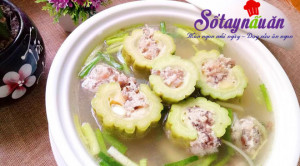 Cách nấu canh, Cách nấu canh mướp đắng nhồi thịt thanh mát ngày hè