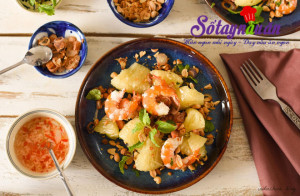 Khai vị tráng miệng, Học làm salad tôm bưởi giảm cân siêu hiệu quả 2