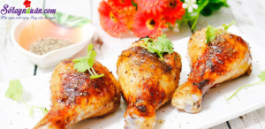 Món ngon cuối tuần, cách làm gà nướng tiêu đen 5