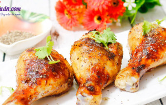 Nấu ăn món ngon mỗi ngày với Tỏi, cách làm gà nướng tiêu đen 5