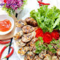 Lạ miệng với gỏi dạ dày ngó sen, cách làm lòng heo nhồi thịt chiên giòn 9