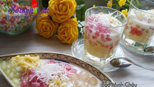 Món vỉa hè, Cách nấu chè sương sa hạt lựu bắt mắt lại tuyệt ngon