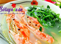 Cách làm canh ghẹ nấu rau muống thanh mát cho bữa trưa