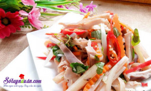 Món ngon cuối tuần, cách làm gỏi dạ dày ngó sen 7