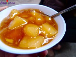 Món chè, cách nấu chè sắn nóng 4