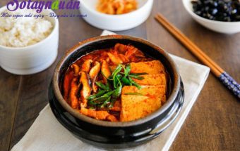 Cách nấu canh, Hướng dẫn nấu canh kim chi đậu phụ cay cay ngon ngọt