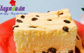 Bánh ngọt, Hướng dẫn làm bánh bông lan nho khô thơm ngon hết nấc