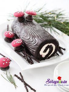 Cách làm bánh, Hướng dẫn làm bánh khúc cây cho noel thêm ấm ấp