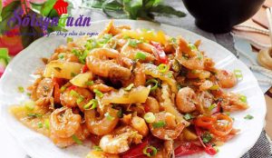 Món rang, Học làm tôm rim dưa ăn hết cả nồi cơm