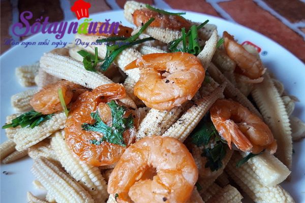Món ăn Việt Nam, Hướng dẫn cách làm tôm xào ngô non giòn ngọt