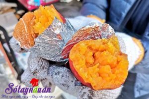 Đồ ăn vặt, Hướng dẫn cách làm khoai lang nướng Nhật Bản thơm ngon