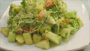 món ngon dễ làm, Hướng dẫn cách làm salad bơ sốt mè rang giảm cân đẹp da đẹp dáng