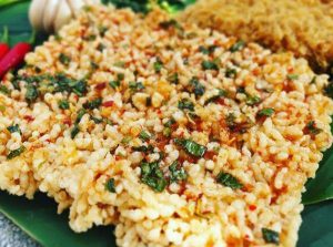 món ngon dễ làm, Khám phá ngay cách làm cơm cháy mỡ hành giòn tan